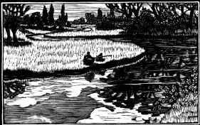 wood-engraving original print: May for Time and Tide calendar